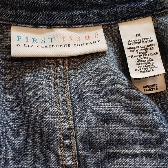 First Issue by Liz Claiborne Denim Jacket M - Picture 6 of 6